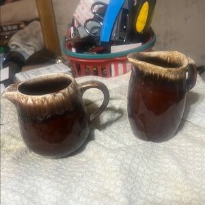 Brown Ceramic Pitcher Set